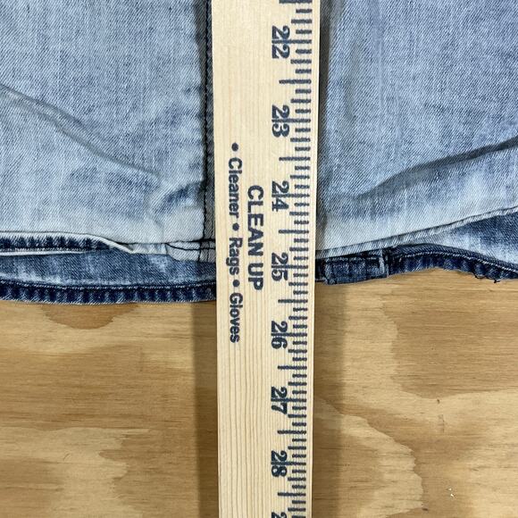 American Eagle Ombre Blue Denim Shirt Western Pearl Snap Faded Mens Large - Picture 9 of 9